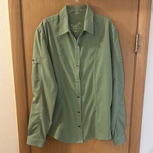 Kuhl Women’s Button-Up Utility Style Shirt Green Size Large